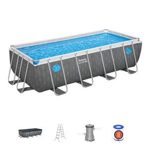 <span class=keywords><strong>Piscina</strong></span> Elevada <span class=keywords><strong>Bestway</strong></span> 561KM Steel Pro MA Splashview, Rectangular, 488x244x122cm, Estructura Metálica, Bomba de <span class=keywords><strong>Filtro</strong></span>, Escalera - Product Image 1