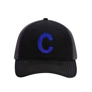 Casquette de camionneur en coton 6 panneaux avec logo brodé personnalisé unisexe vente en gros fermeture arrière réglable en maille respirante pour le sport - Product Image 1