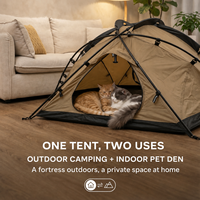 Tente pour animaux de compagnie pliable en forme de dôme, portable, imperméable, résistante au vent, pour le camping en plein air, pour chat et chien