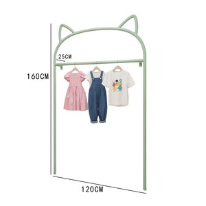 Espositore per Abbigliamento in Metallo Verde, Mensola a Parete, Appendiabiti Laterale, Accessori per Esposizione per <span class=keywords><strong>Negozi</strong></span> di Abbigliamento Uomo, <span class=keywords><strong>Donna</strong></span> e Bambino - Product Image 6