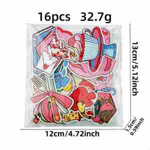 Iron on Embroidered Cartoon <b>Pink</b> Girl Series Cute <b>Bear</b> Candle Headset Cherry Hairclip Patch Garment Accessories - Product Image 2