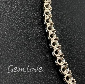 2025 nouveau collier de tennis de luxe (femmes) conception d'artisanat de trou rond sertie de griffes, cadeau de bijoux à la mode - Product Image 3