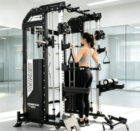 Machine Smith multifonctionnelle de qualité commerciale pour usage domestique, avec système de câbles, pour salle de sport à domicile ou garage