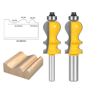 B6 Drip Bead Handrail <b>Router</b> <b>Bit</b> Carbide Tipped 1/4 In Shank For Woodworking <b>Trim</b> And Stair Rail Forming - Product Image 1