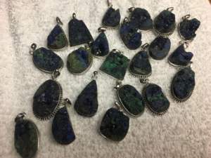 จี้อะซูไรต์มาลาไคต์ขนาดใหญ่ของผู้ชายเครื่องประดับเงินสเตอร์ลิงจิวเวลรี่แบบมิกซ์เครื่องประดับสวยงามและจี้เครื่องประดับขายส่ง - Product Image 3