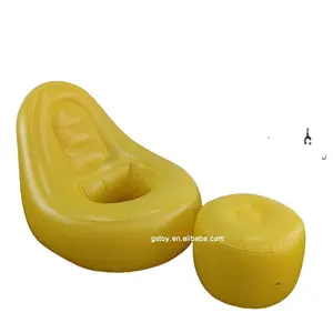 PVC Inflatable Furniture BBL Air Lounge Lazy Chair Sofa With Foot Chair Set
