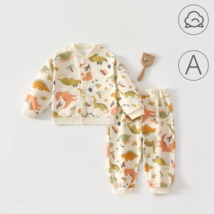 Ensemble de vêtements pour bébés garçons Guai automne-hiver, motif lune, veste en coton, pantalon, tenue décontractée pour tout-petits, 2 pièces, RST - Product Image 2