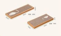 Rascador de árbol de gato de madera sostenible, tablero de garra de papel corrugado, tableta de cebo de ratón de estilo moderno, juguete ecológico para gato de cáñamo Sisal