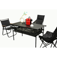 Table de camping pliante moderne en aluminium léger avec housse en maille, mobilier d'extérieur portable pour pique-nique