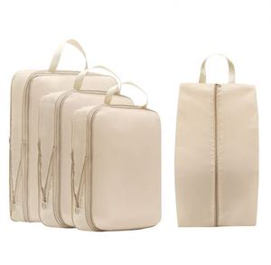 Sac de rangement compressible au design minimaliste, double fermeture éclair, cubes de rangement haute performance pour vêtements et literie, pour sac à main, Noël - Product Image 1