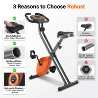 Bicicleta de Ciclismo Plegable para Ejercicio en Interiores, Magnética, Ligera, con Pedales para Fisioterapia, para el Hogar