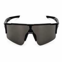 Lunettes de soleil sport unisexes à monture colorée surdimensionnée effet miroir irisé pour activités de plein air, voyages, golf, ski
