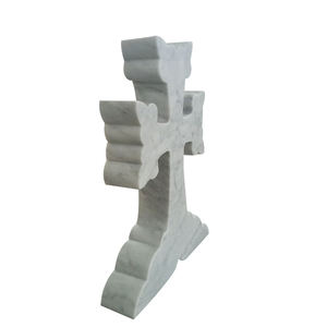 カスタマイズされたメモリアルカラーラホワイトマーブルフラットベンチ墓石墓石 - Product Image 5