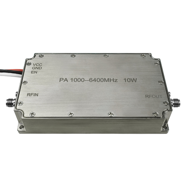 1000-6400MHz 10W RF Amplifier Module with Good Heat Dissipation Performance 24-32V DC for Signal Transmission