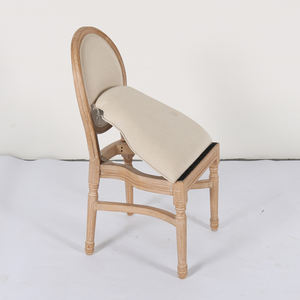 Chaise de salle à manger Louis XV à dossier ovale en bois massif, mobilier commercial vintage personnalisé, mariage <span class=keywords><strong>royal</strong></span> - Product Image 4