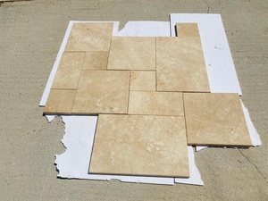 NMA Venta al por Mayor de Baldosas de Mármol Natural Travertino Turco Blanco Marfil con Patrón Francés Moderno, Superficie Pulida/Acristalada, para Uso Interior/Exterior - Product Image 3