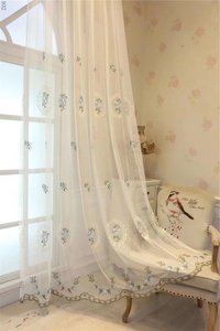 Coreano moderno Grommet Top bianco floreale ricamato <span class=keywords><strong>tende</strong></span> trasparenti <span class=keywords><strong>per</strong></span> finestre soggiorno <span class=keywords><strong>camera</strong></span> da letto della ragazza - Product Image 6