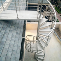 Escalier en colimaçon en acier inoxydable haut de gamme au design populaire pour l'intérieur des maisons et des villas