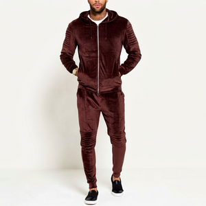 Conjunto de 2 Piezas de Terciopelo de Alta Calidad, Suave y Acanalado, para Invierno, con Cierre y Bordado - Product Image 1
