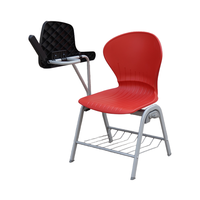 Chaise de formation d'étudiant universitaire de conception moderne grille stable fixe pliable pour les écoles et les étudiants affiliés au campus