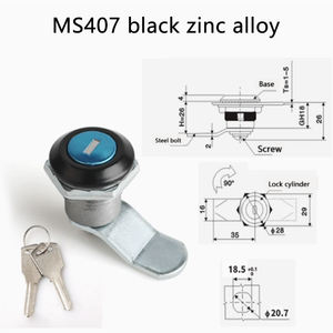 Dağıtım kutuları için MS407 çinko alaşım gümüş silindirik su geçirmez kam kilidi Metal dolap kapı silindir kilidi - Product Image 5