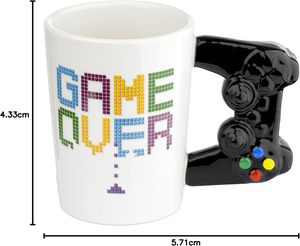 Tasse à thé ou à café en céramique en forme de manette de jeu moderne - Accessoires amusants pour la maison, cadeaux mignons, ensemble de tasses pour le <span class=keywords><strong>Secret</strong></span> Santa - Product Image 2