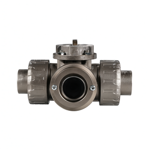 Actionneur pneumatique à retour par ressort COVNA DN40 1,5 pouce 3 voies, vanne à bille en plastique PVC à double union - Product Image 5