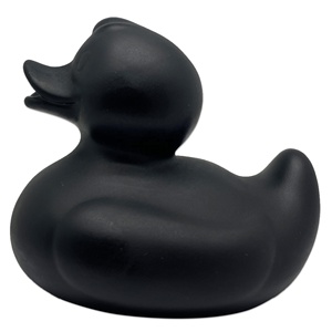 Khuyến mại 2 inch tùy chỉnh màu đen nhỏ Vịt Tắm Đồ chơi duckie nước 3 inch phun Kid Float kêu cót két vịt cao su nhỏ - Product Image 2