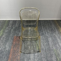 Stapelbare Bernsteinfarbene Klare Polycarbonat-Acryl-Hochzeitsstühle für Luxus-Eventverleih und Hotel-Bankett-Empfang Großhandel