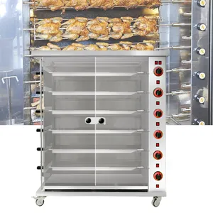 3P/6P/9P Gebraden Kip Containers Rotisserie Grill Fornuis