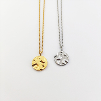 Collier Marteau Thor Couple Collares De Acero Inoxidable Para Mujeres Pendentif Disque Martelé Collier En Acier Inoxydable