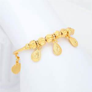 JXX sıcak satış Dubai 24k altın kaplama çocuklar ayarlanabilir tel charm bileklik bileklik toptan bilezik ile charms kadınlar - Product Image 3