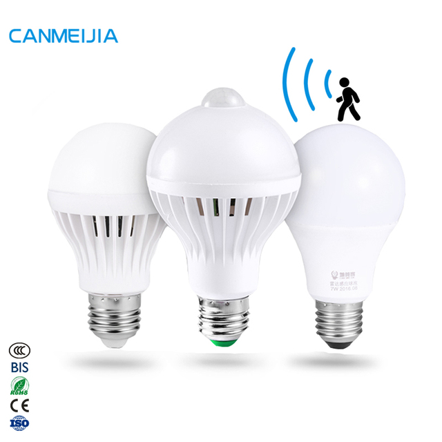 3W 5W 7W 9W E27 220V Sound Sensor Lighting Luces LED Bulbs Lamp PIR Motion Smart Sensor Led Lights,Smart Bulb,Sensor Light Bulb
