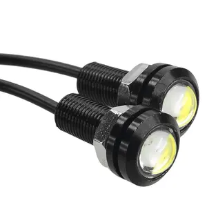 Baik Driver2Pcs 18 Mm Siang Hari Lampu Mobil LED Eagle Eye Lampu DRL LED 12V Cadangan Parkir Mundur Sinyal mobil Lam