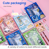 Nueva Promoción de Regreso a Clases, Juego de Papelería Escolar de 6 Piezas con Dibujos Animados en 3D, Colorido, para Niñas y Niños