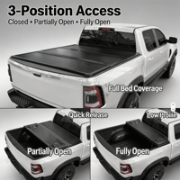 Couverture de benne rigide pliable pour pick-up Nissan Titan 2016-2024 Ford F-150 2021-2024 Chevrolet Silverado 1500 5.5ft 6.5ft 4x4