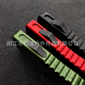 Cuchillo multiusos de acción recta de aleación de aluminio esmerilado, cortador de papel para exteriores, hoja SK5, cuchillo de corte para camping, abrecartas - Product Image 4