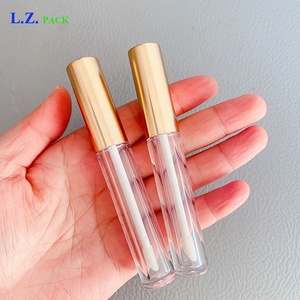 Lz pacote de 100 unidades de spray, frasco redondo ouro fosco 3ml, logotipo personalizado, embalagem de tubo de lábio para <span class=keywords><strong>gloss</strong></span> labial - Product Image 2