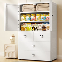 Armoire de rangement convertible épaissie pour vêtements de bébé et d'enfant, idéale pour chambre et hôtel, design moderne et écologique