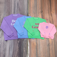Sudadera Oversize de Algodón con Forro Polar y Bordado Personalizado para Mujer, Estilo Holgado con Hombros Caídos y Estampado Puff, Venta al por Mayor