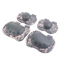 Genouillères tactiques camouflage noir pour sports de plein air, alpinisme, entraînement, détection d'aiguilles, polyester, unisexe, manches d'hiver