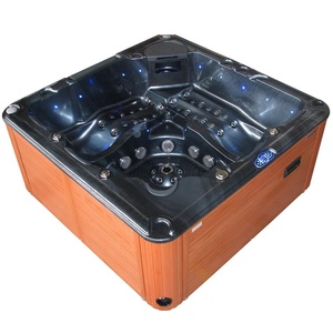 Sang trọng freestanding xách tay kích thước lớn bơi hồ bơi lười biếng <span class=keywords><strong>Spa</strong></span> 5-người bồn tắm nóng Hydro Massage máy bay phản lực không khí bồn tắm xoáy nước - Product Image 6