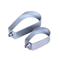 Colliers de serrage en acier galvanisé robuste pour système d'arrosage, boucles pivotantes, pinces en forme de poire pour système d'arrosage, clips pour tuyaux doublés