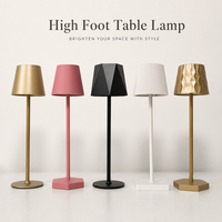 Lampe de table LED tactile sans fil créative, simple et moderne en ABS, portable pour restaurant, bar, comptoir, décoration, ambiance tricolore