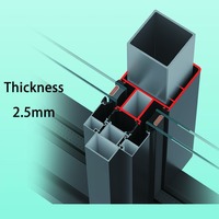 Ventana Corredera de Aluminio Negro con Doble Vidrio Templado Insonorizado y Resistente a Huracanes para Balcón de Hotel