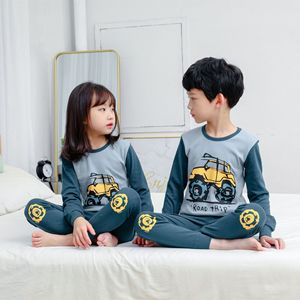 Set <span class=keywords><strong>pigiama</strong></span> a maniche lunghe traspirante dinosauro personalizzato per bambini Set di indumenti da notte per neonati in cotone Set di vestiti per bambini per ragazzi - Product Image 2