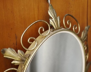 Meilleur prix miroir mural contemporain fabriqué à la main nouvelle version fantaisie décoration de la maison présentoir miroir suspendu vente chaude - Product Image 2