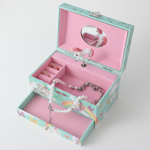 Unicorn Music Box Jewellery Box Packaging For Girls & Boys Gift Ballerina Wooden Musical Jewelry Box Kid Toys Hand Cranked