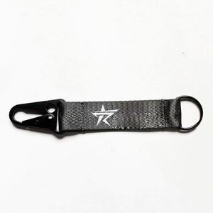 High Quality Cool Style Flight Double Sided Fabric Key <b>Ring</b> Tag Custom Special Logo Nylon Keychain - Product Image 1