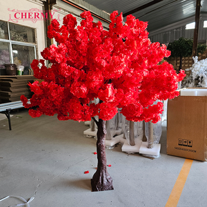 <span class=keywords><strong>Albero</strong></span> di ciliegio rosso artificiale da 150 cm (5 piedi) per decorazioni di matrimoni e feste, centrotavola decorativo. - Product Image 1